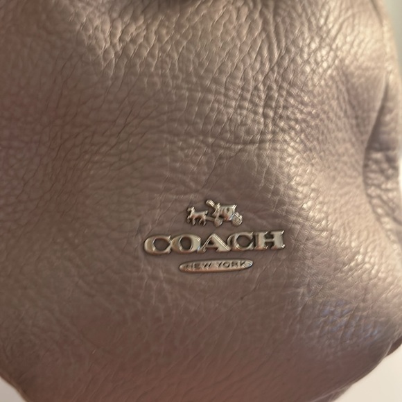 Coach Madison Pebble Leather Tan Three Compartment Double Strap Shoulder Bag - Picture 2 of 14